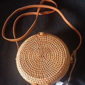 NWT wooden crossbody purse